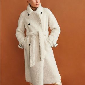 Mango faux shearling coat